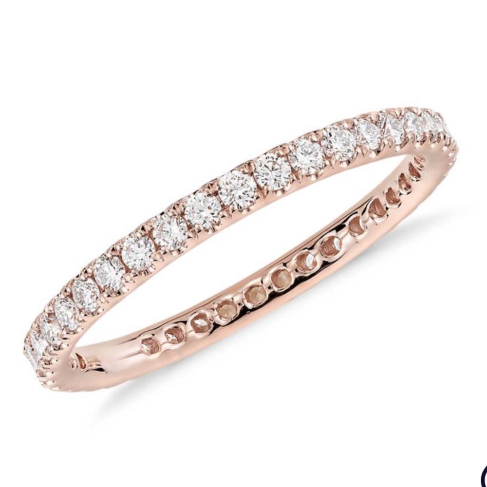 Rose gold Micropavé eternity ring